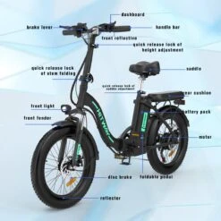 HITWAY E-Bike Elektrische Fiets 20 Inch Fat Tire E-Bicycle Vouwfiets, 250 W/36 V/11,2 Ah Accu, Max. Bereik Tot 35-90 Km, Offroad-mountainbike Met Shimano 7-versnellingen, City EBike Met Slot 14 HITWAY E-Bike Elektrische Fiets 20 Inch Fat Tire E-Bicycle Vouwfiets, 250 W/36 V/11,2 Ah Accu, Max. Bereik Tot 35-90 Km, Offroad-mountainbike Met Shimano 7-versnellingen, City EBike Met Slot -Winkel Voor Fietsbenodigdheden 1200x1200 10