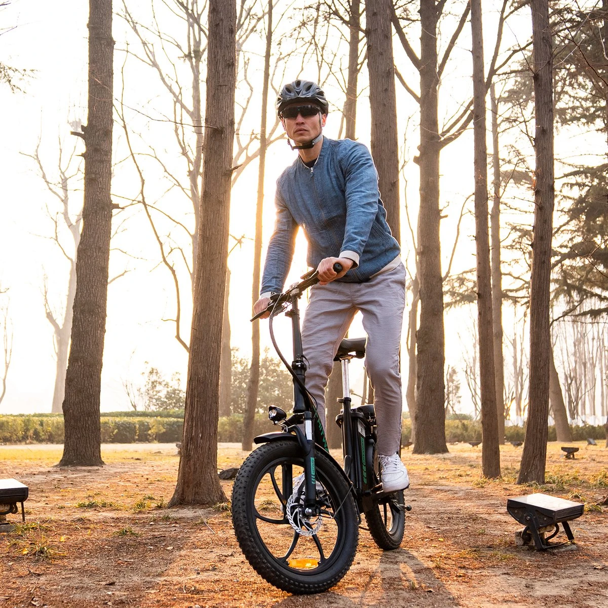 HITWAY E-Bike Elektrische Fiets 20 Inch Fat Tire E-Bicycle Vouwfiets, 250 W, 11,2 Ah Accu, Max. Bereik Tot 35-90 Km, Offroad-mountainbike Met Shimano 7-versnellingen, City EBike Met Slot,Groen Zwart 11 HITWAY E-Bike Elektrische Fiets 20 Inch Fat Tire E-Bicycle Vouwfiets, 250 W, 11,2 Ah Accu, Max. Bereik Tot 35-90 Km, Offroad-mountainbike Met Shimano 7-versnellingen, City EBike Met Slot,Groen Zwart - Afbeelding 9