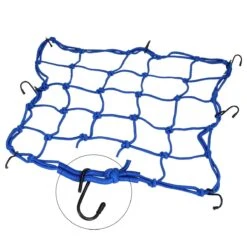 Merkloos Premium Bagagenet Met 8 Haken – 40x40cm – 90x90 Uitgerekt – Blauw | Spin, Motorfiets, Scooter En Fiets -Winkel Voor Fietsbenodigdheden 1200x1200 1099
