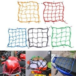 Merkloos Premium Bagagenet Met 8 Haken – 40x40cm – 90x90 Uitgerekt – Blauw | Spin, Motorfiets, Scooter En Fiets -Winkel Voor Fietsbenodigdheden 1200x1200 1101