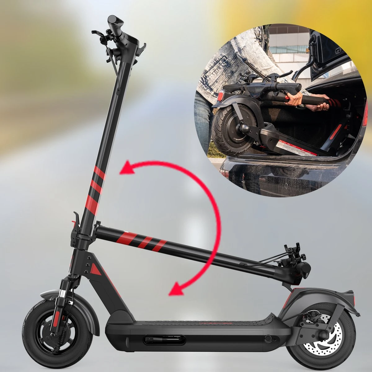 Elektrische Step RCB R10X – Electric Scooter – Opvouwbare E-step – 10 Inch - 11,4Ah – Max 25 Km/u – Max 130 Kg – Met App & Nederlandse Handleiding 15 Elektrische Step RCB R10X – Electric Scooter – Opvouwbare E-step – 10 Inch - 11,4Ah – Max 25 Km/u – Max 130 Kg – Met App & Nederlandse Handleiding - Afbeelding 13