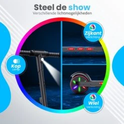 Stay-on Kes 1 Zwart - Elektrische Step Voor Kinderen Met Bluetooth Speaker En Led Color Lights - Met Nederlandse Handleiding -Winkel Voor Fietsbenodigdheden 1200x1200 1202