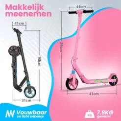 Stay-on Kes 1 Roze - Elektrische Step Voor Kinderen Met Bluetooth Speaker En Led Color Lights - Met Nederlandse Handleiding -Winkel Voor Fietsbenodigdheden 1200x1200 1206