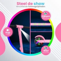 Stay-on Kes 1 Roze - Elektrische Step Voor Kinderen Met Bluetooth Speaker En Led Color Lights - Met Nederlandse Handleiding -Winkel Voor Fietsbenodigdheden 1200x1200 1209