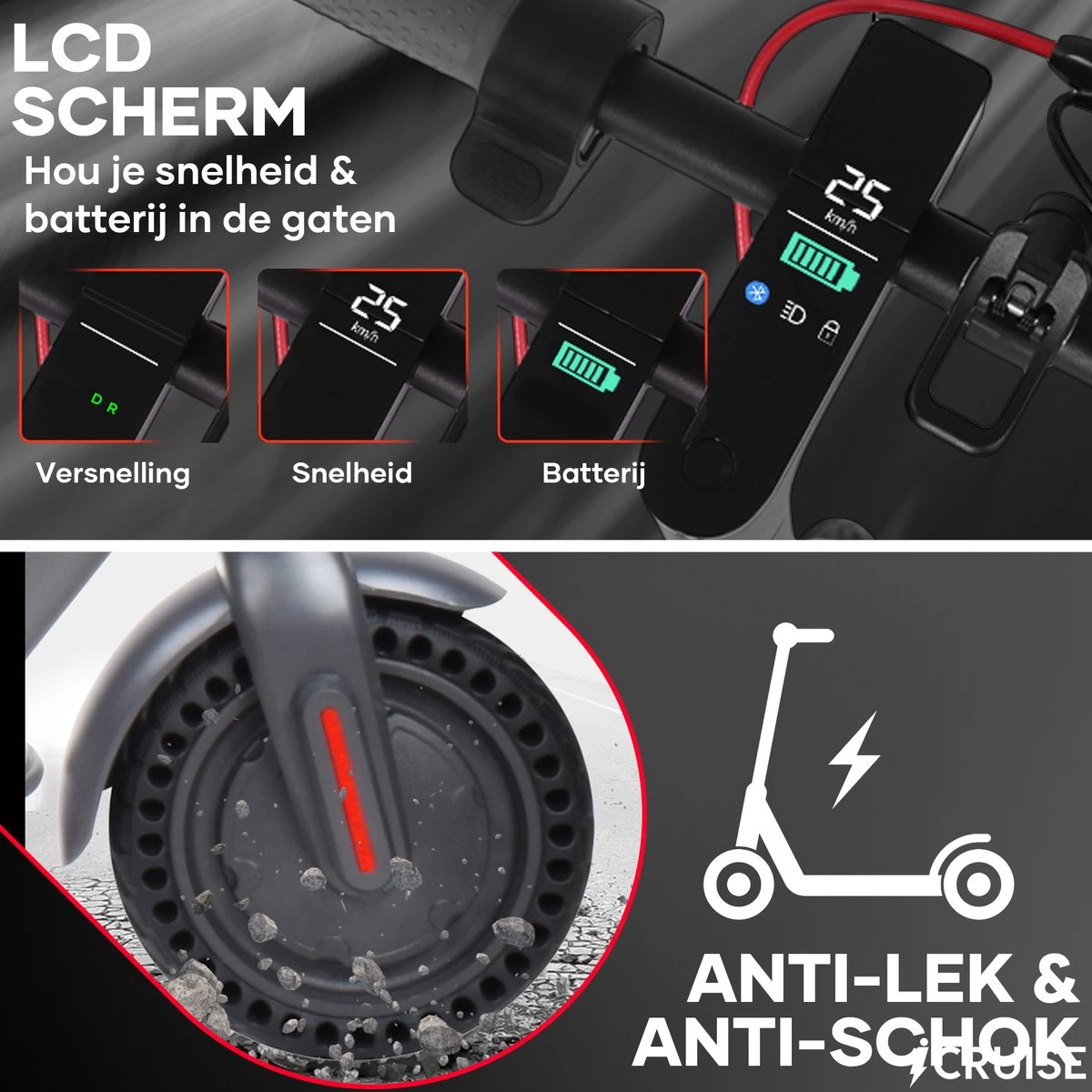 ICruise® IC7 - Elektrische Step Voor Volwassenen - E Step - Opvouwbaar - 25km/u - 25km Actieradius 5 ICruise® IC7 - Elektrische Step Voor Volwassenen - E Step - Opvouwbaar - 25km/u - 25km Actieradius - Afbeelding 3