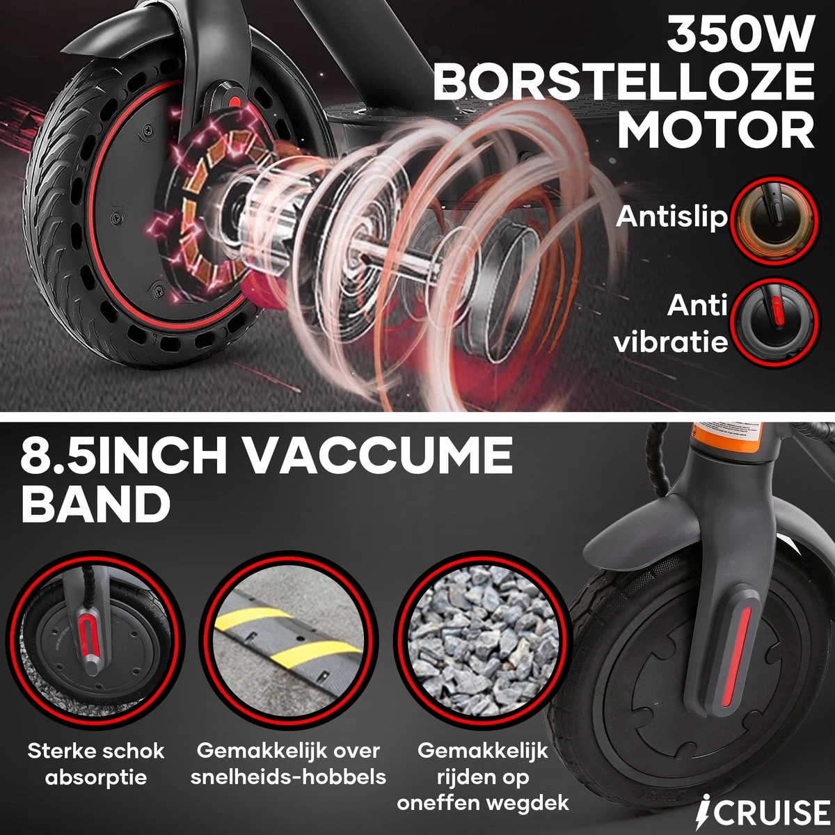 ICruise® IC7 - Elektrische Step Voor Volwassenen - E Step - Opvouwbaar - 25km/u - 25km Actieradius 6 ICruise® IC7 - Elektrische Step Voor Volwassenen - E Step - Opvouwbaar - 25km/u - 25km Actieradius - Afbeelding 4