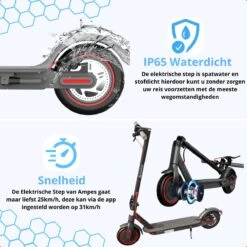 Elektrische Step - Ampes - 35KM Bereik - 350W - Opvouwbaar - 30km/h - 10.5Ah Batterij - 8.5" Anti-Lek Banden - H7 -Winkel Voor Fietsbenodigdheden 1200x1200 1239