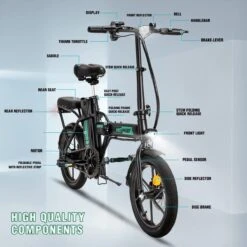 HITWAY Elektrische Fiets Voor, Stadsfietsen Opvouwbaar, E-BIKE, 7.5Ah Batterij, 250W Motor, Actieradius Tot 45 Km - BK5 -Winkel Voor Fietsbenodigdheden 1200x1200 22