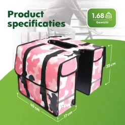 Ekostar® Online Shopping - Fietstassen Dubbel - Waterdicht - Fietstas - 46 Liter – Camouflage Roze – Fietstassen Elektrische Fietsen -Winkel Voor Fietsbenodigdheden 1200x1200 244