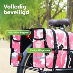 Ekostar® Online Shopping - Fietstassen Dubbel - Waterdicht - Fietstas - 46 Liter – Camouflage Roze – Fietstassen Elektrische Fietsen -Winkel Voor Fietsbenodigdheden 1200x1200 245