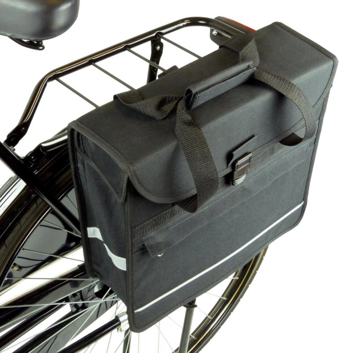 Dresco - Enkele Fietstas - Nylon - Zwart 4 Dresco - Enkele Fietstas - Nylon - Zwart - Afbeelding 2