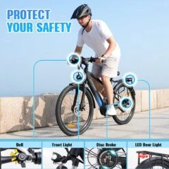 HITWAY 26" Elektrische Mountainbike, 35-70KM Power Assist-fietsen Voor Mannen En Vrouwen， 48V/7,5Ah/250W Krachtige E-bike -Winkel Voor Fietsbenodigdheden 1200x1200 32