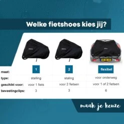 Vebics® Fietshoes Voor 1 Fiets Waterdicht - Elektrische Fiets - Fietsbeschermhoes - Stalling - Zwart -Winkel Voor Fietsbenodigdheden 1200x1200 368