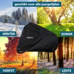 Vebics® Fietshoes Voor 1 Fiets Waterdicht - Elektrische Fiets - Fietsbeschermhoes - Stalling - Zwart -Winkel Voor Fietsbenodigdheden 1200x1200 369