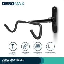 Fiets Ophangsysteem Ophangbeugel En Muurbeugel DesoMax® Muurhaak - Muurbevestiging Voor Het Frame - Wandhouder -Winkel Voor Fietsbenodigdheden 1200x1200 500