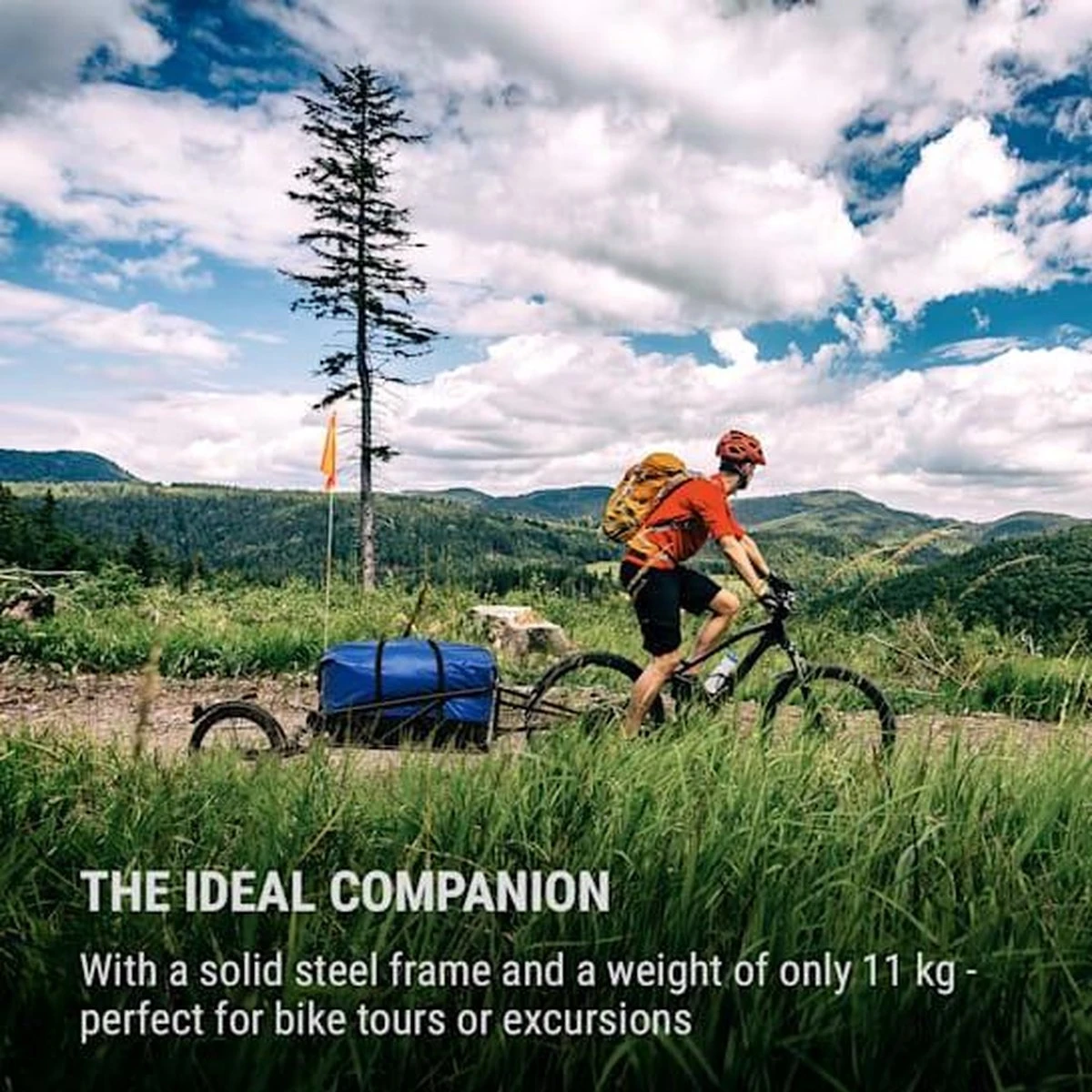 Klarfit Follower Fietsaanhanger Set - Fietskar 16" Luchtband - Aanhangwagen 35 Kg Belastbaarheid - Transporttas 120 Liter 6 Klarfit Follower Fietsaanhanger Set - Fietskar 16" Luchtband - Aanhangwagen 35 Kg Belastbaarheid - Transporttas 120 Liter - Afbeelding 4