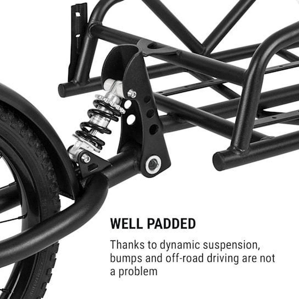 Klarfit Follower Fietsaanhanger Set - Fietskar 16" Luchtband - Aanhangwagen 35 Kg Belastbaarheid - Transporttas 120 Liter 13 Klarfit Follower Fietsaanhanger Set - Fietskar 16" Luchtband - Aanhangwagen 35 Kg Belastbaarheid - Transporttas 120 Liter - Afbeelding 11