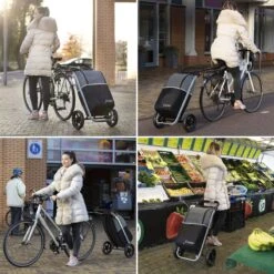 Shoppingcruiser 2 In 1 Boodschappentrolley Voor Achter De Fiets - Fietskar - Robuuste Boodschappenwagen - Allround Bagagekar -Winkel Voor Fietsbenodigdheden 1200x1200 551