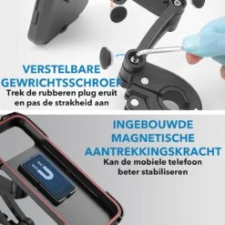 MW® Telefoonhouder Fiets - Telefoonhouder Scooter & Motor Waterdicht - GSM Houder Fiets - 4 Tot 6'' -Winkel Voor Fietsbenodigdheden 1200x1200 691