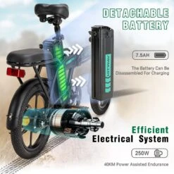 Hitway BK5 Elektrische Fiets | Opvouwbare E-bike | 16 Inch | Hitway BK5 250W Motor | Zwart -Winkel Voor Fietsbenodigdheden 1200x1200 73