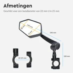 Dyken Fietsspiegel Links - Achteruitkijkspiegel Op Stuur - Fietsspiegel Ebike - Fiets Spiegel -Winkel Voor Fietsbenodigdheden 1200x1200 769