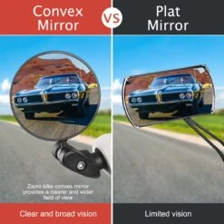 Zacro 2 Pack Fietsspiegel Ebike- Fietsbel- Veiligheidsspiegel- 360° Verstelbare En Draaibare Fietsspiegel– Universeel- Zwart -Winkel Voor Fietsbenodigdheden 1200x1200 787
