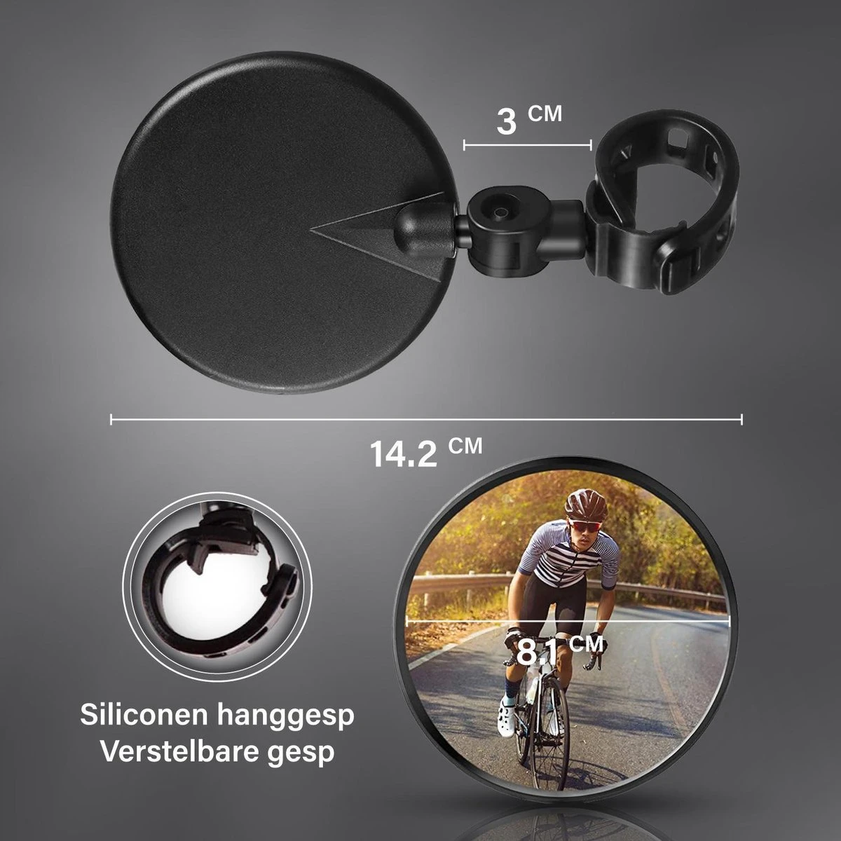 Fietsspiegel E Bike Achteruitkijkspiegel Mountainbike Accesoires - Wielrennen Motor Vespa Elektrische Fiets - Bartief® 5 Fietsspiegel E Bike Achteruitkijkspiegel Mountainbike Accesoires - Wielrennen Motor Vespa Elektrische Fiets - Bartief® - Afbeelding 3
