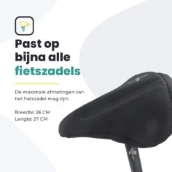 Voltano Luxe Gel Zadelhoes Fiets – Zwart – Met Uitsparing – Brede Fietszadels - 100% Waterdicht - Universele Zadeldek -Winkel Voor Fietsbenodigdheden 1200x1200 892