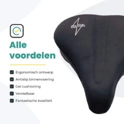 Voltano Luxe Gel Zadelhoes Fiets – Zwart – Met Uitsparing – Brede Fietszadels - 100% Waterdicht - Universele Zadeldek -Winkel Voor Fietsbenodigdheden 1200x1200 894