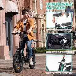 HITWAY E-Bike Elektrische Fiets 20 Inch Fat Tire E-Bicycle Vouwfiets, 250 W/36 V/11,2 Ah Accu, Max. Bereik Tot 35-90 Km, Offroad-mountainbike Met Shimano 7-versnellingen, City EBike Met Slot 13 HITWAY E-Bike Elektrische Fiets 20 Inch Fat Tire E-Bicycle Vouwfiets, 250 W/36 V/11,2 Ah Accu, Max. Bereik Tot 35-90 Km, Offroad-mountainbike Met Shimano 7-versnellingen, City EBike Met Slot -Winkel Voor Fietsbenodigdheden 1200x1200 9