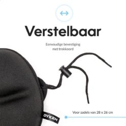 Dyken Zadelhoes Fiets Gel - Zadeldek - Universele Fietszadelhoes - Brede Zadels - Zwart -Winkel Voor Fietsbenodigdheden 1200x1200 908