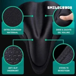 Smilegoods® Gel Zadelhoes Fiets 3D - Zadeldek - Zadelhoes Waterdicht - Zadeldek Fiets - Universeel Brede Zadels - Veiligheidsreflector Voor In Het Donker -Winkel Voor Fietsbenodigdheden 1200x1200 915