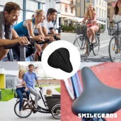Smilegoods® Gel Zadelhoes Fiets 3D - Zadeldek - Zadelhoes Waterdicht - Zadeldek Fiets - Universeel Brede Zadels - Veiligheidsreflector Voor In Het Donker -Winkel Voor Fietsbenodigdheden 1200x1200 916