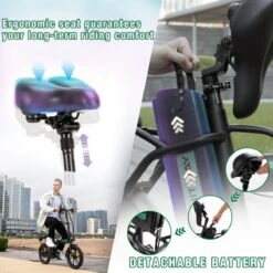 Hitway Elektrische Fiets | Opvouwbare E-bike | 16 Inch | 250W Motor | Zwart -Winkel Voor Fietsbenodigdheden 1200x1200 95