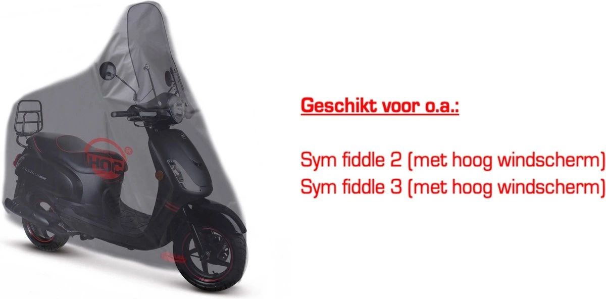 CUHOC Scooterhoes Voor De Sym Fiddle 2 & 3 (Met Hoog Windscherm) Stofvrij / Ademend / Waterdicht Redlabel 9 CUHOC Scooterhoes Voor De Sym Fiddle 2 & 3 (Met Hoog Windscherm) Stofvrij / Ademend / Waterdicht Redlabel - Afbeelding 7