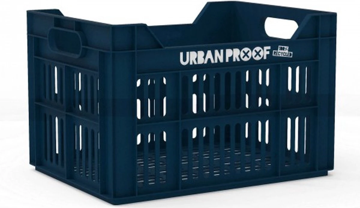 Gerecyclede Fietskrat Urban Proof 30 Liter - Donkerblauw 13 Gerecyclede Fietskrat Urban Proof 30 Liter - Donkerblauw - Afbeelding 11