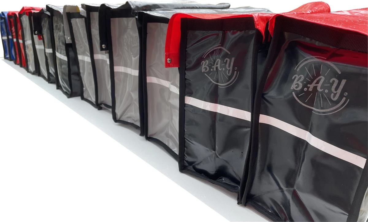 BayNL- Waterdicht - Dubbele - Bisonyl - Fietstas- Reflectoren - Grijs En Rood – 34cmX16.2cmX32cm=35 Liter 9 BayNL- Waterdicht - Dubbele - Bisonyl - Fietstas- Reflectoren - Grijs En Rood – 34cmX16.2cmX32cm=35 Liter - Afbeelding 7