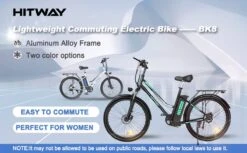 HITWAY 26 Inch E-bike, Elektrische Fiets Voor Heren En Dames, Pedelec Stadsfietsen, 250 W Motor, 36 V/11,2 Ah E-bike, Shimano 7 Versnellingen, 35-90 Km| Wit / Blauw 23 HITWAY 26 Inch E-bike, Elektrische Fiets Voor Heren En Dames, Pedelec Stadsfietsen, 250 W Motor, 36 V/11,2 Ah E-bike, Shimano 7 Versnellingen, 35-90 Km| Wit / Blauw -Winkel Voor Fietsbenodigdheden 1200x742 16
