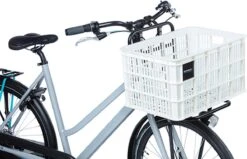 Basil Fietskrat L - Groot - 40 Liter - Wit -Winkel Voor Fietsbenodigdheden 1200x773