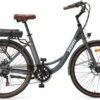 Elektrische Stadsfiets 26 '' (F264) - Stalen Frame - 6 Versnellingen Shimano - Schijfremmen - 10 Ah - Grijs -Winkel Voor Fietsbenodigdheden 1200x776 1