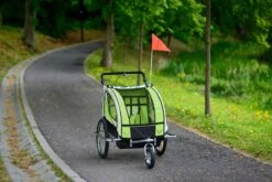 Fietkar - 2 Kinderen - Met Schokbreker - Lime -Winkel Voor Fietsbenodigdheden 1200x801 17