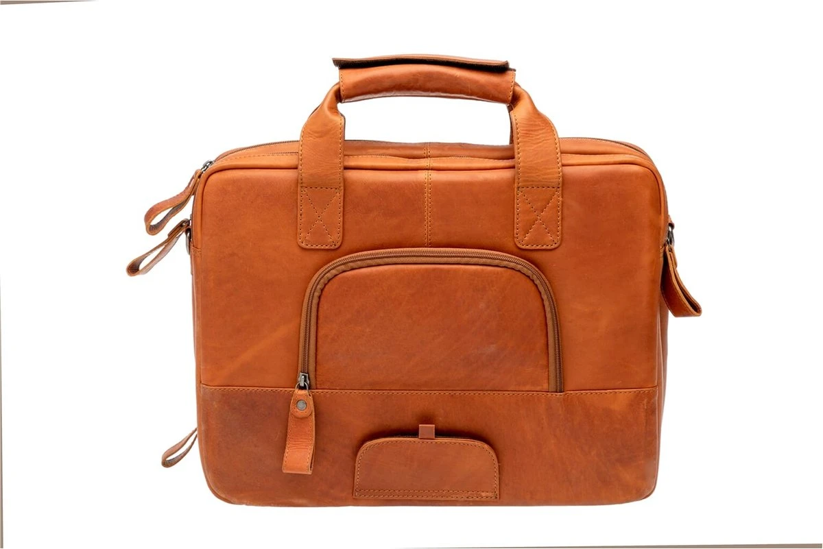 New Looxs Cali Laptoptas Fietstas - Leer - 15 Inch Laptopvak - 17 Liter - Cognac 11 New Looxs Cali Laptoptas Fietstas - Leer - 15 Inch Laptopvak - 17 Liter - Cognac - Afbeelding 9