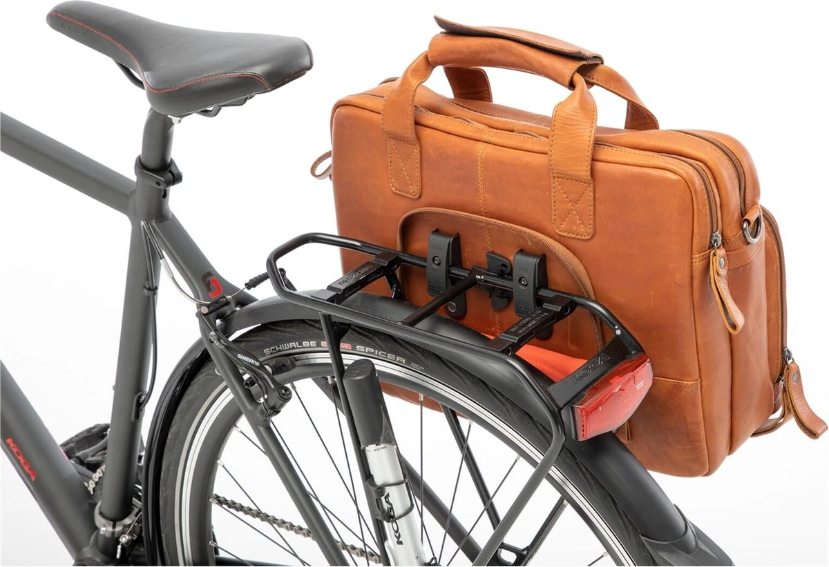 New Looxs Cali Laptoptas Fietstas - Leer - 15 Inch Laptopvak - 17 Liter - Cognac 14 New Looxs Cali Laptoptas Fietstas - Leer - 15 Inch Laptopvak - 17 Liter - Cognac - Afbeelding 12