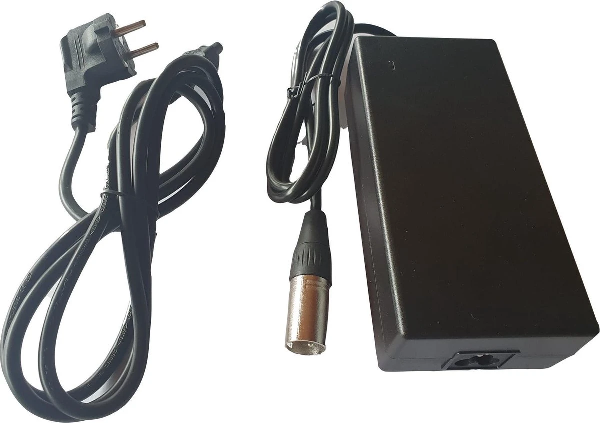 Elektrische Fietsoplader - Li-ion 36V 2A - Met XLR - 3 Pins Stekker Vervanging 4 Elektrische Fietsoplader - Li-ion 36V 2A - Met XLR - 3 Pins Stekker Vervanging - Afbeelding 2