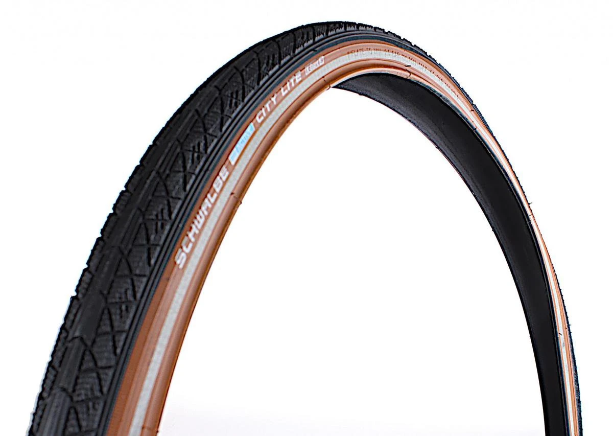 Schwalbe Buitenband City Lite 28 X 1 5/8 X 1 3/8 (37-622) Zwart/bruin
