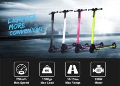 * SUPERDEAL * Techno LITE - Elektrische Step - Super Lichtgewicht - 23 Km/u - 3 Rijstanden - Opvouwbaar - Met LED Verlichting Voor & Achter - Zwart -Winkel Voor Fietsbenodigdheden 1200x865 5