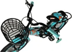 Kinderfiets - 16 Inch Kinderfiets -vanaf 4-7 Jaar Jongens En Meisjes Fietsen - Terugtrap -Rem -Stabilisatoren（2 Zijwieltjes）- Mandje - Achterbank - Groen -Winkel Voor Fietsbenodigdheden 1200x872 2