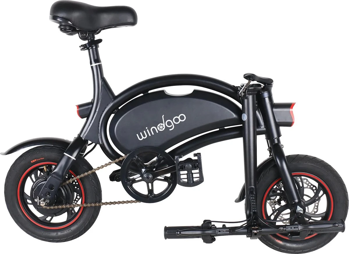 Windgoo - B3 Elektrische Long-Range E-Bike Met Trappers - E-bike - 25Km / H - Zwart 7 Windgoo - B3 Elektrische Long-Range E-Bike Met Trappers - E-bike - 25Km / H - Zwart - Afbeelding 5
