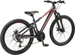 Bikestar 24 Inch 21 Speed Hardtail MTB Sport, Blauw / Rood -Winkel Voor Fietsbenodigdheden 1200x888