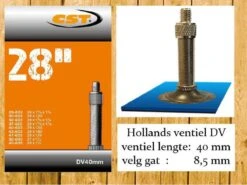 CST | Binnenband Fiets | Hollands Ventiel | 28 Inch | Normaal Ventiel | 40 Mm - 28 X 1 3/8 - 1 1/8 - 1 1/2 - 150 | 37-622 | -Winkel Voor Fietsbenodigdheden 1200x899 17